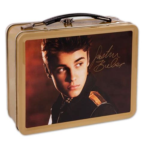 justin bieber metal lunch box|2012 gold Justin Bieber Metal Lunch Box .